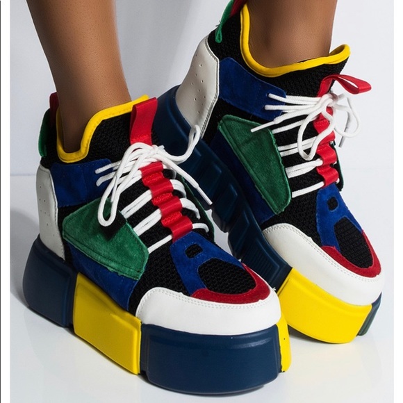 AKIRA Shoes - Multi colored platform sneakers